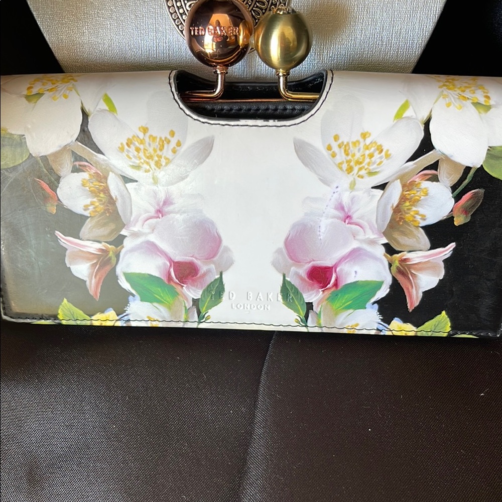 Ted Baker Floral Clutch - White and Black